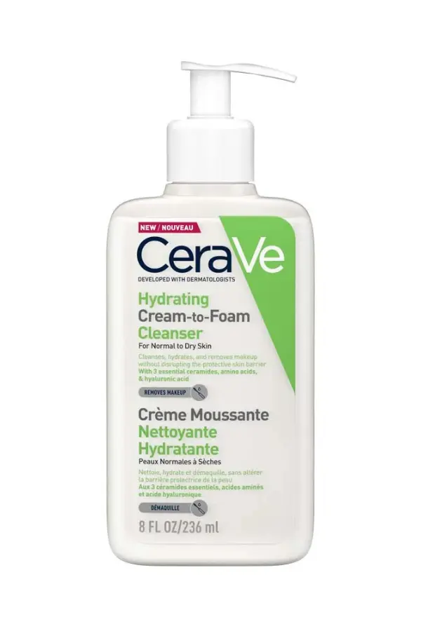 CeraVe Hydrating Cream-to-Foam Cleanser (236 Ml)